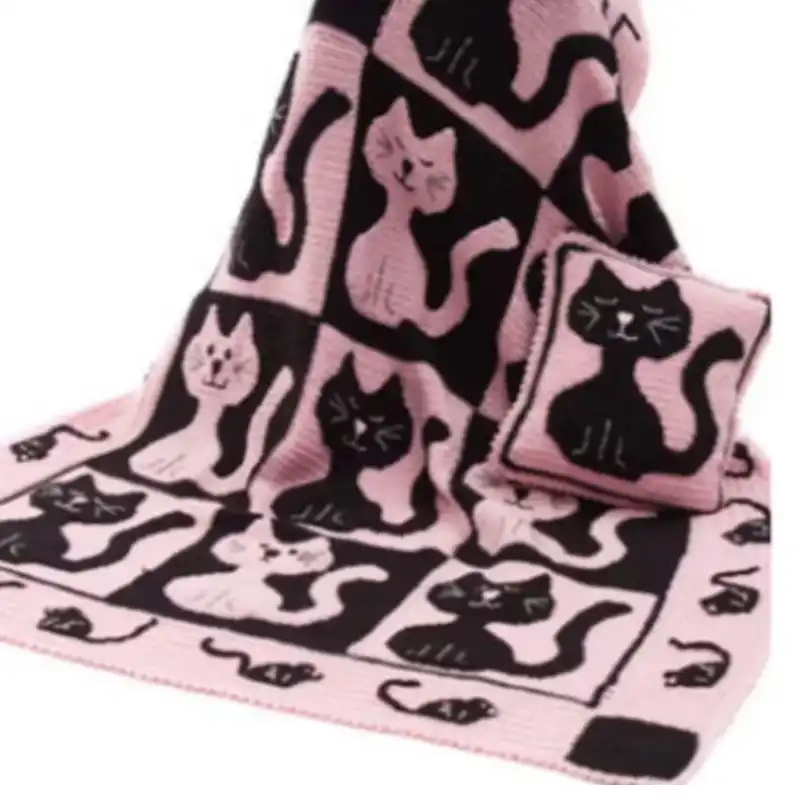 Cat Throw Blanket Pillow