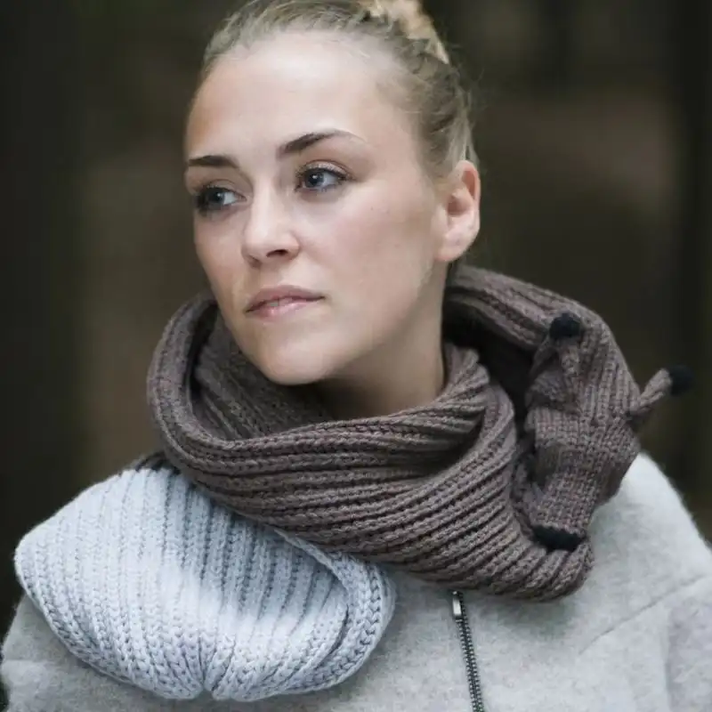 Knit Fisherman Rib Scarf