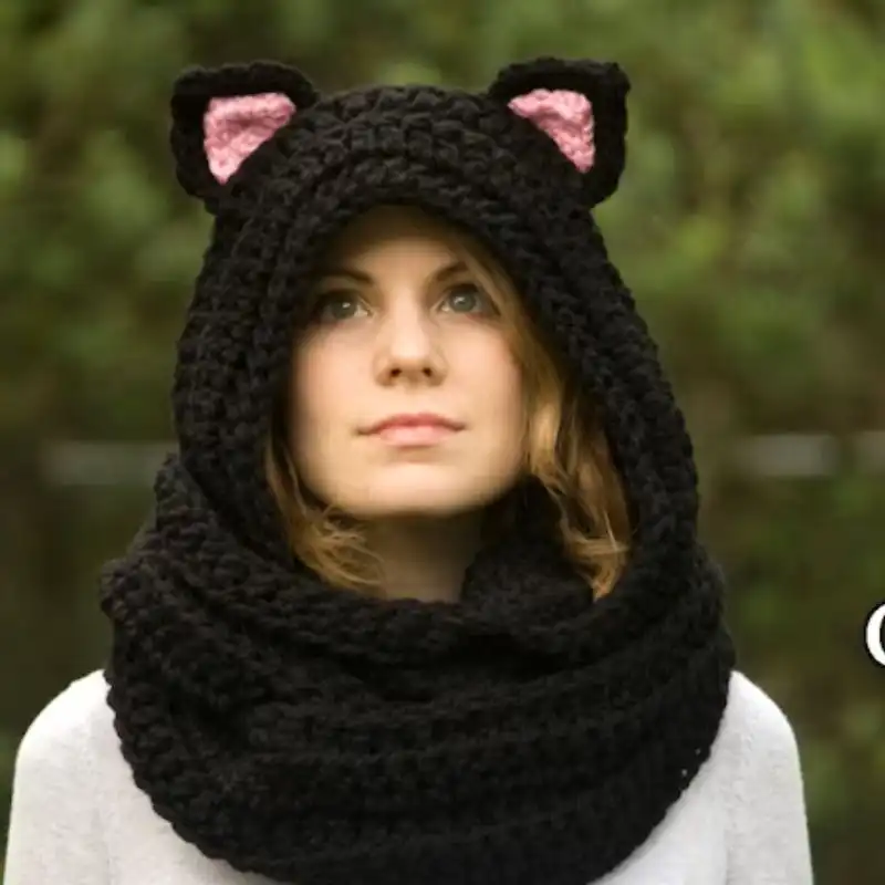 Cozy Cat Hooded Scarf