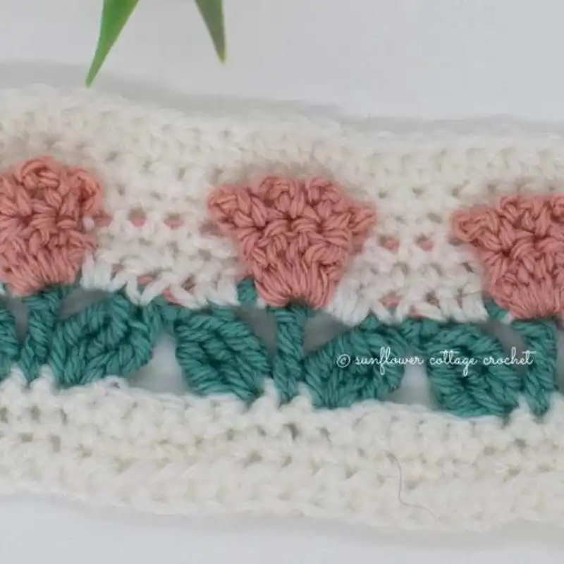 Crochet Flower Border