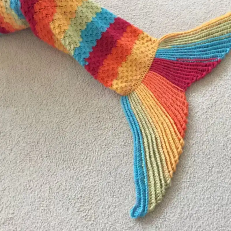 Crochet Mermaid Tail Blanket