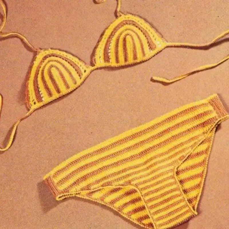 Crochet A Bold And Beautiful 70s Bikini