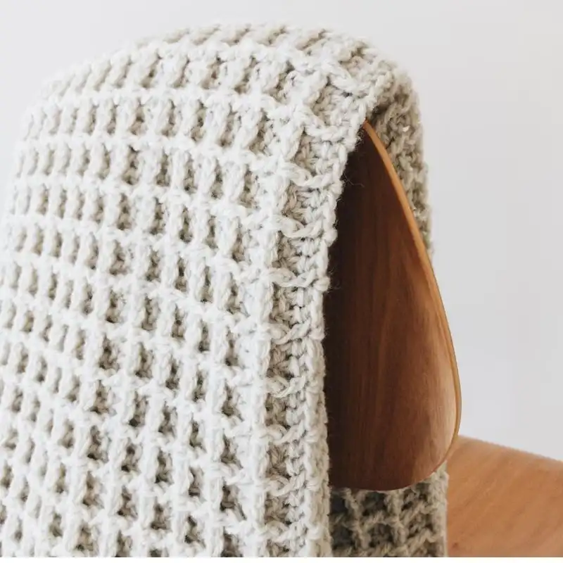 Modern Cozy Waffle Throw Blanket