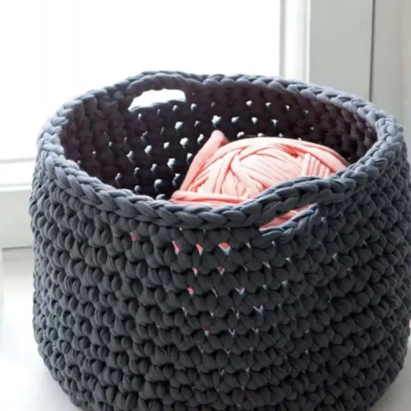 Vintage Crochet Basket