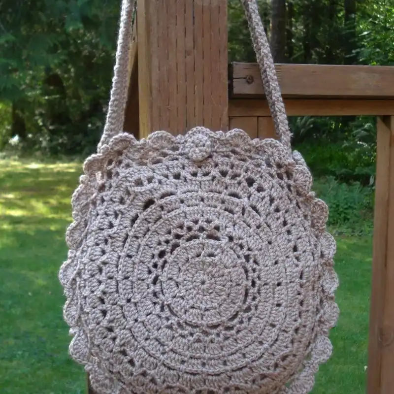 Round Doily Bag Crochet Pattern