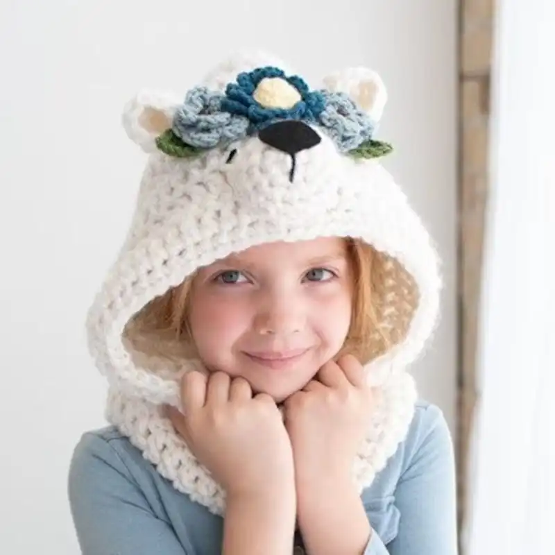 Snow Bear Hooded Scarf