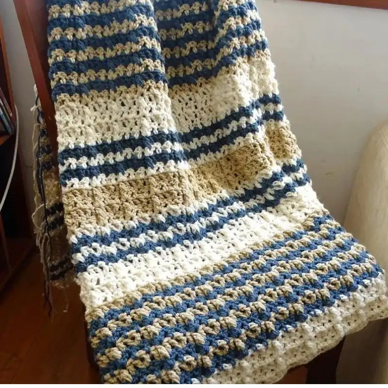 Rickrack Stripe Baby Blanket