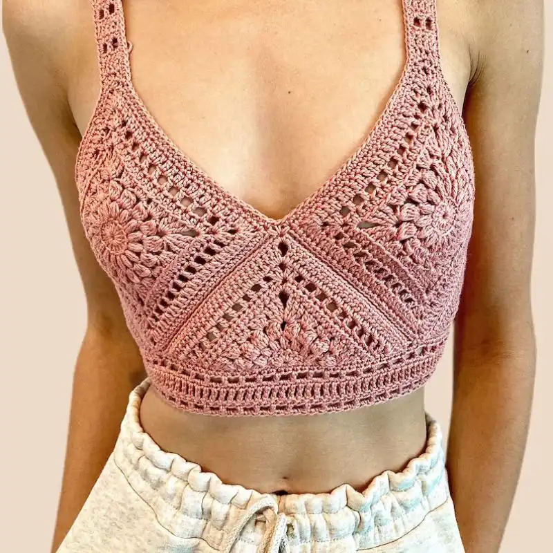 Sunburst Crochet Mosaic Bralette Pattern