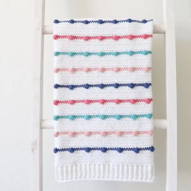 Bobble Lines Baby Blanket