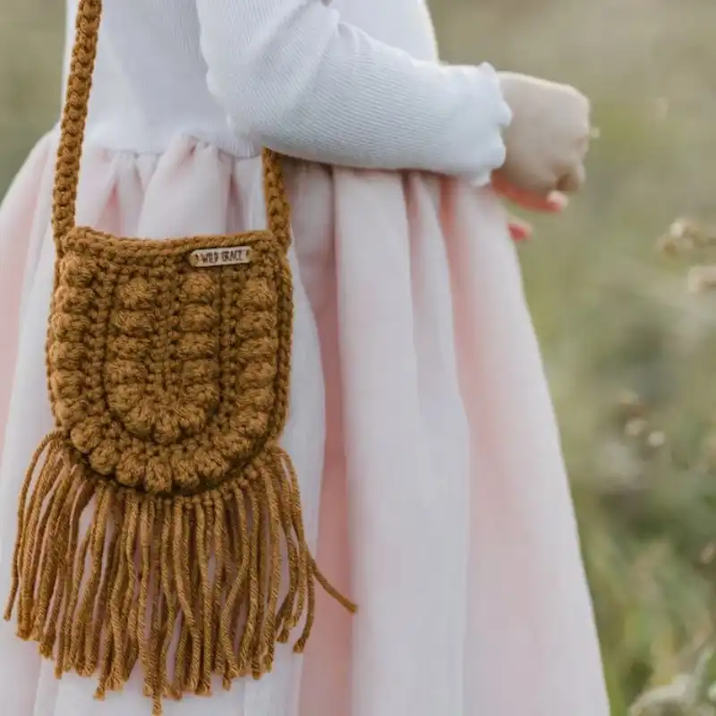 Boho Cross Body Bag Purse Crochet Pattern