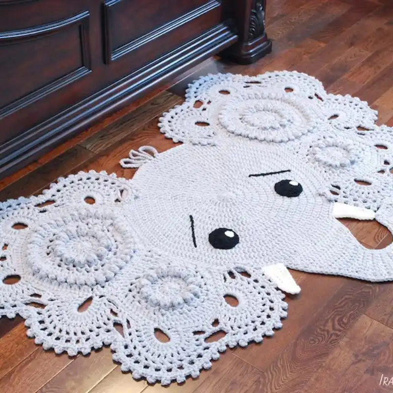 CROCHET PATTERN Josefina And Jeffery Elephant Rug