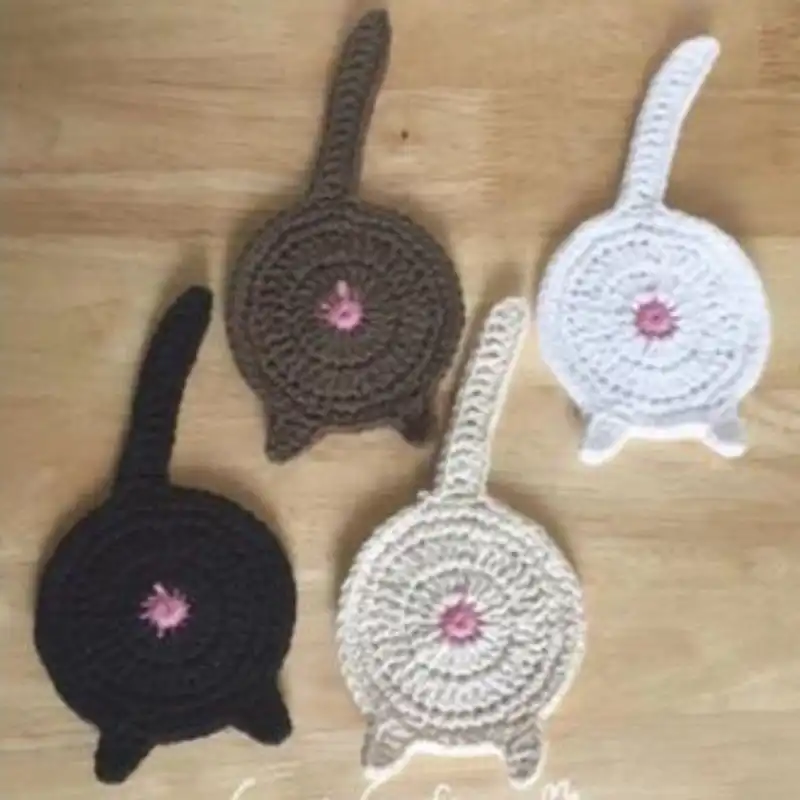 Cat Butt Coaster Pattern