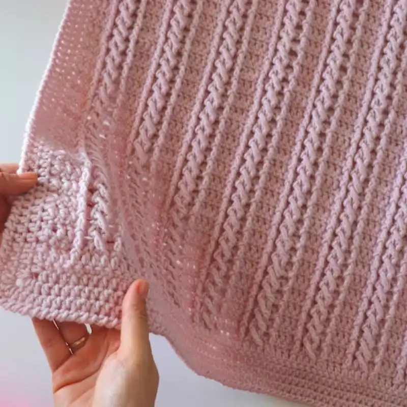 Crochet Easy Beginner Cable Blanket Tutorial