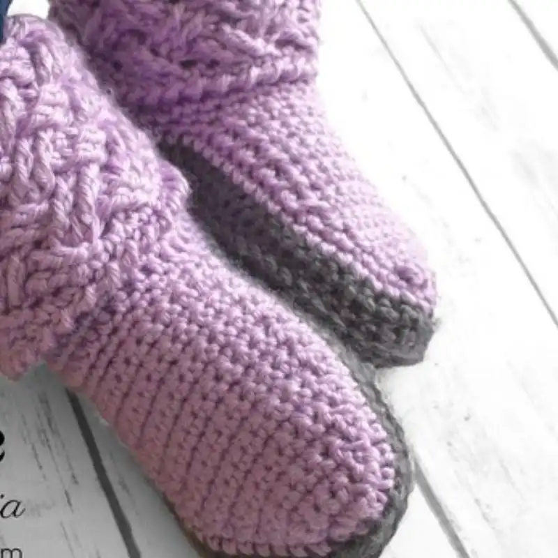 Crochet Pattern For Celtic Weave Slippers