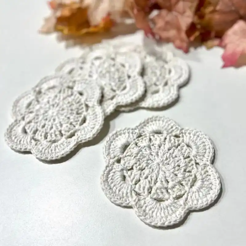 Floral Motif Crochet Coaster PDF Patter