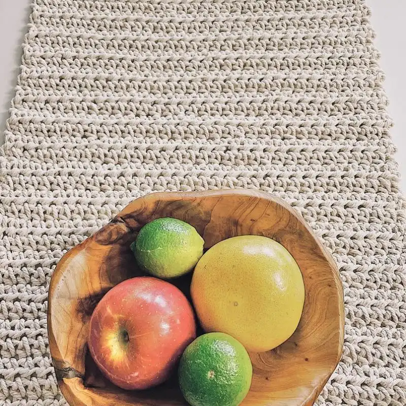 Macrame Style Table Runner