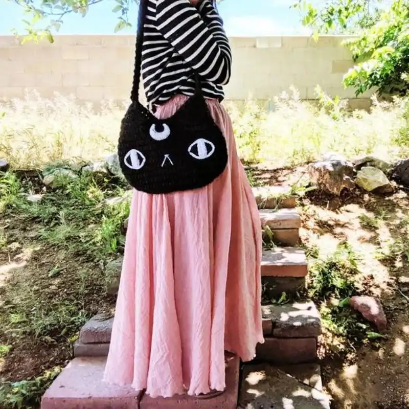 Moon Cat Face Bag