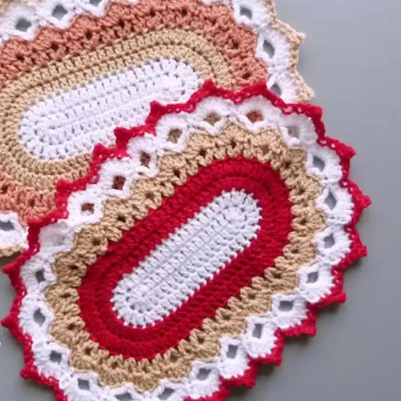 Oval Picot Peaks Doily Pattern