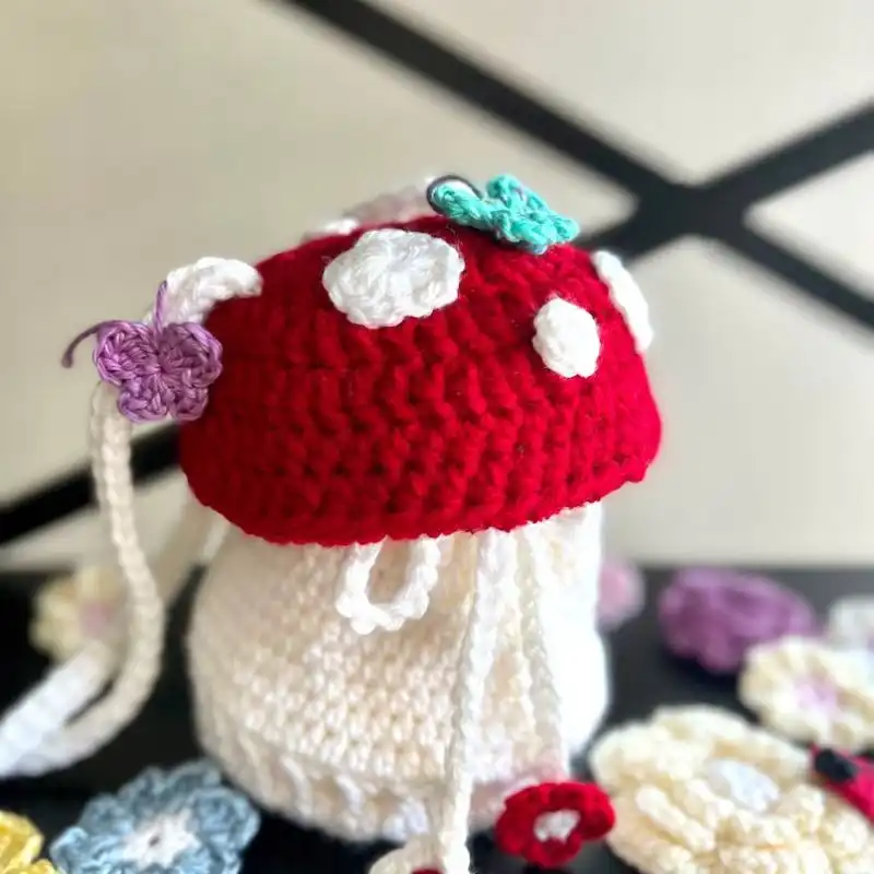 Red Heart Mushroom Bag