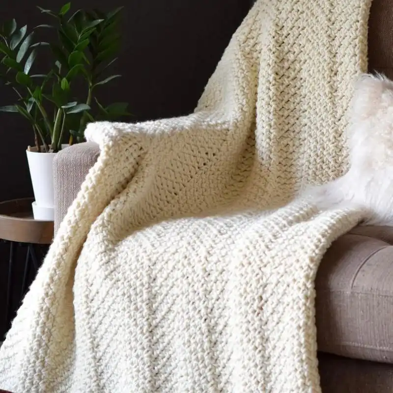 Ripple Moss Stitch Blanket