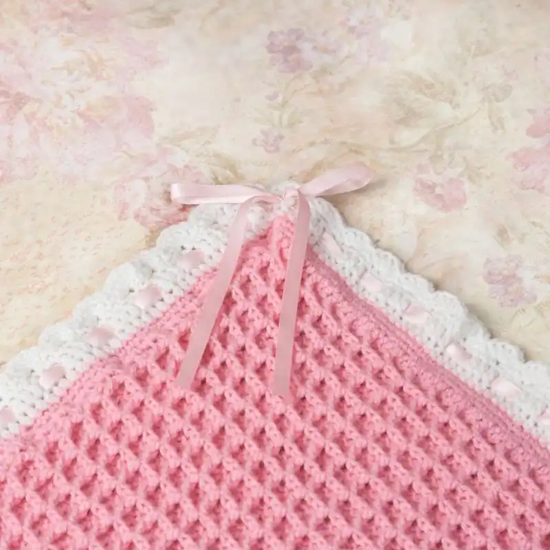 Waffle Stitch Baby Blanket