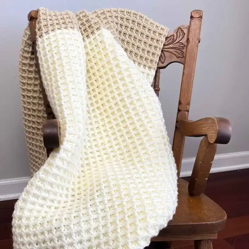 Waffle Stitch Blanket