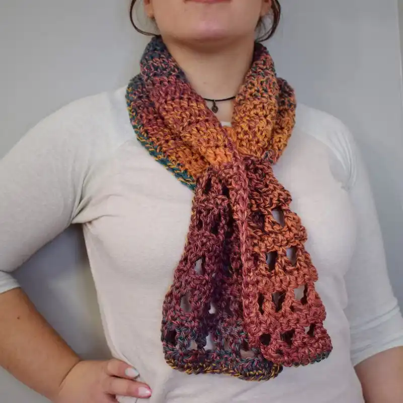 Brushstrokes Keyhole Scarf