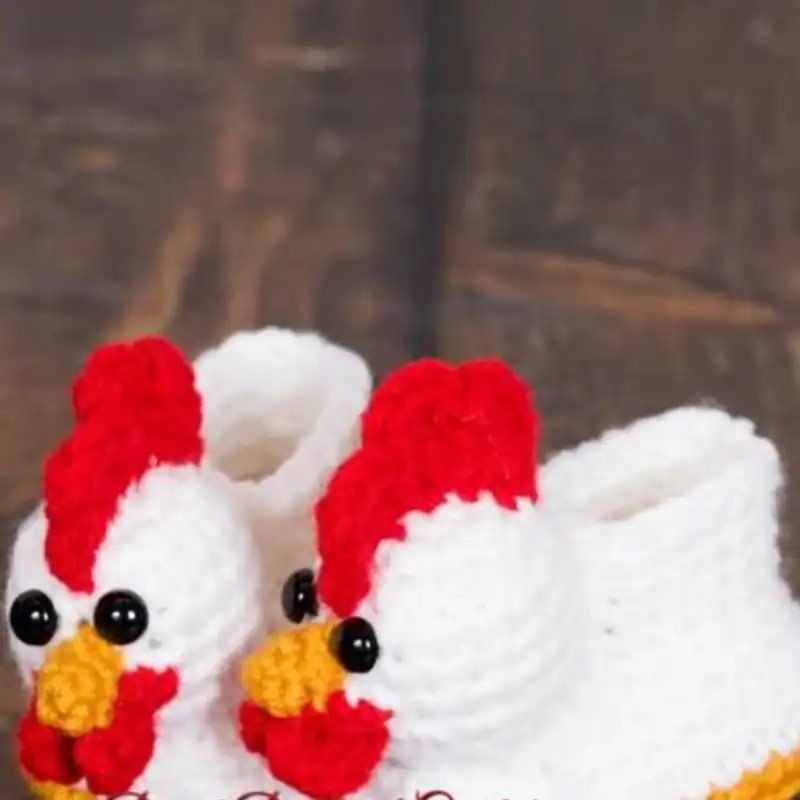 Chicken Baby Booties