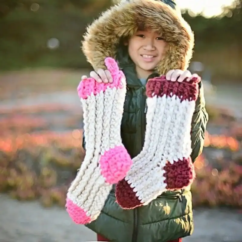 Christmas Ribbed Stocking