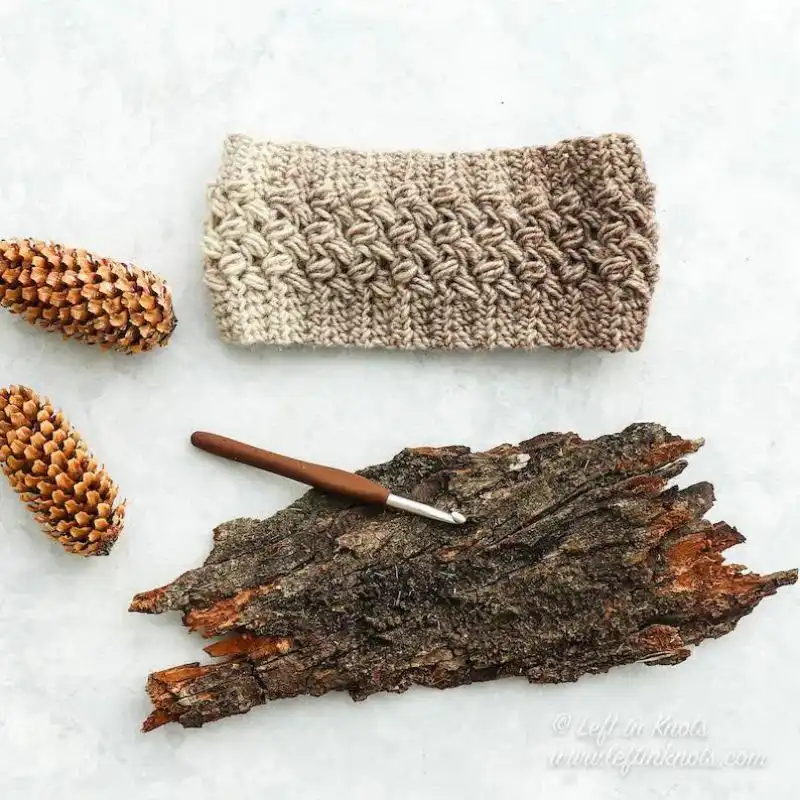 Coffee Bean Headband Ear Warmer Crochet Pattern