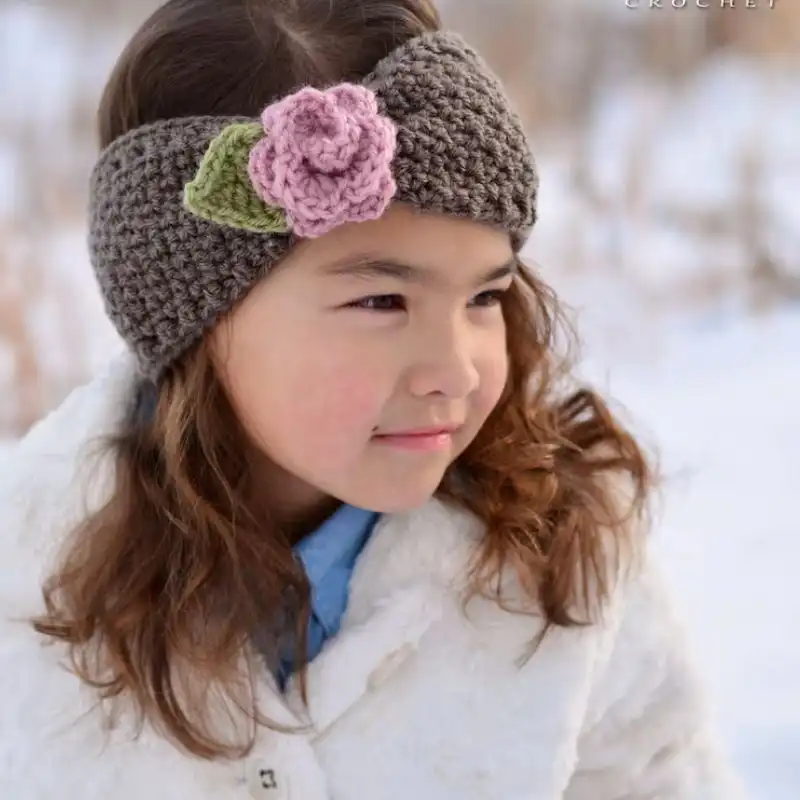 Cottage Rose Headband Crochet Pattern