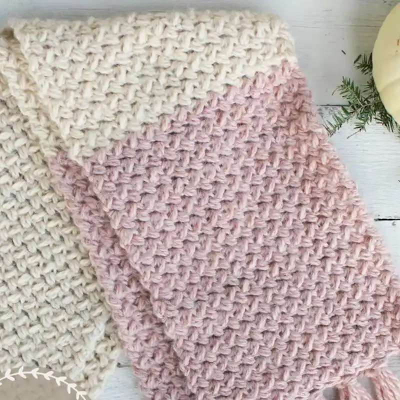 Cozy Bean Crochet Scarf