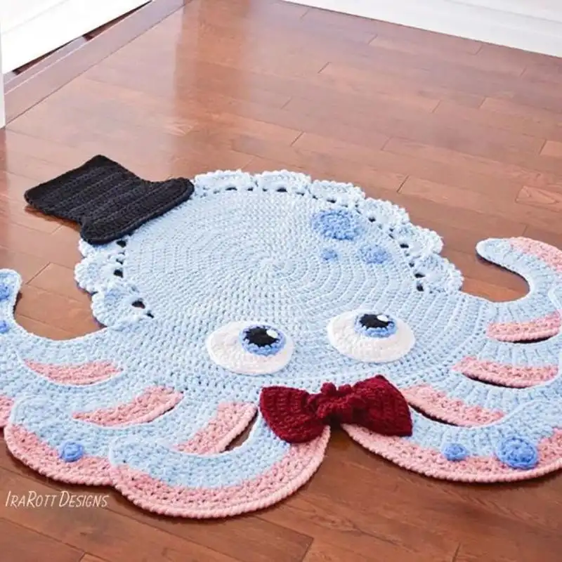 Crochet Octopus Rug