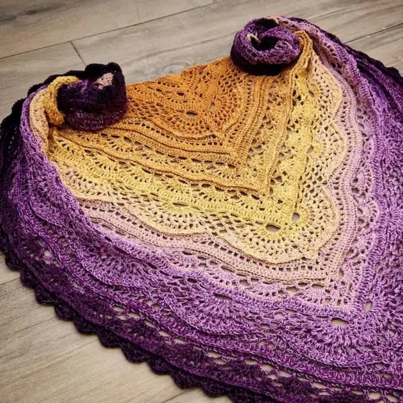 Darjeeling Tea Triangle Shawl