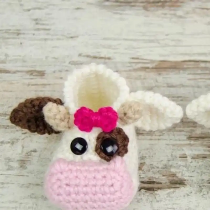 Doris The Cow Booties Crochet Pattern