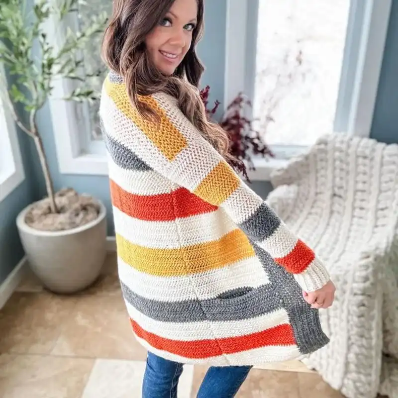 Everyday Striped Cardigan Pattern