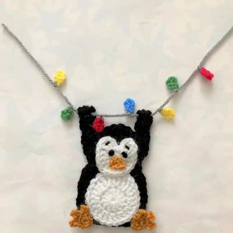 Fairy Light Penguin Applique