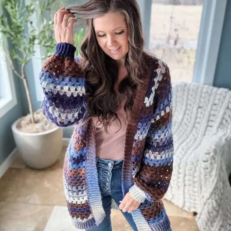 Granny Pop Cardigan Crochet Pattern