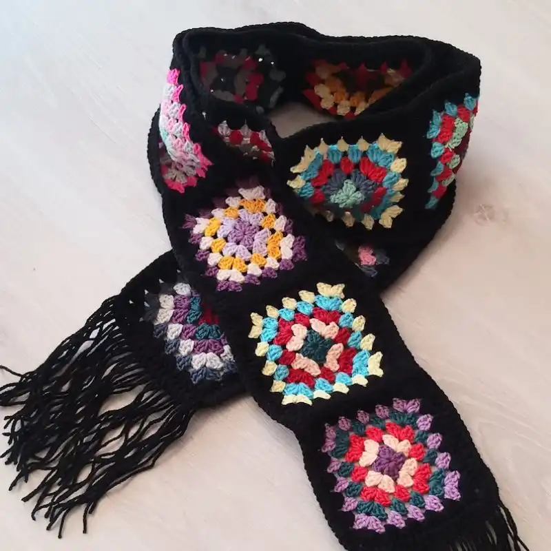 Granny Square Scarf