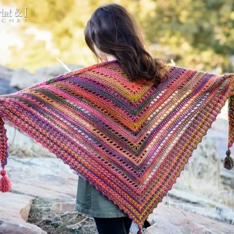 Hello, Fall Triangle Shawl