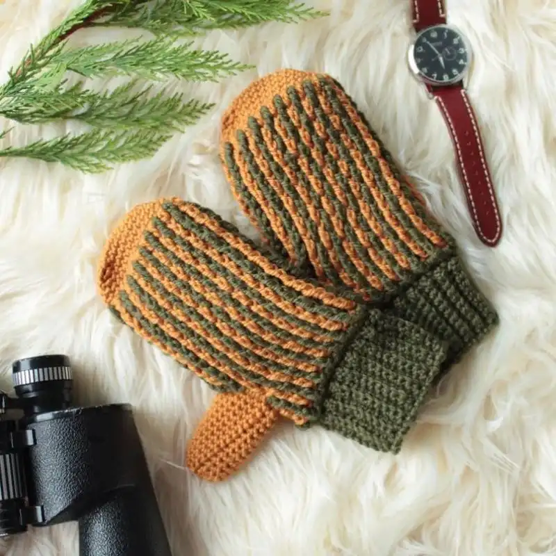 Men's Crochet Mitten Pattern