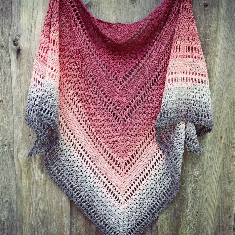 Rose Sienna Triangle Shawl