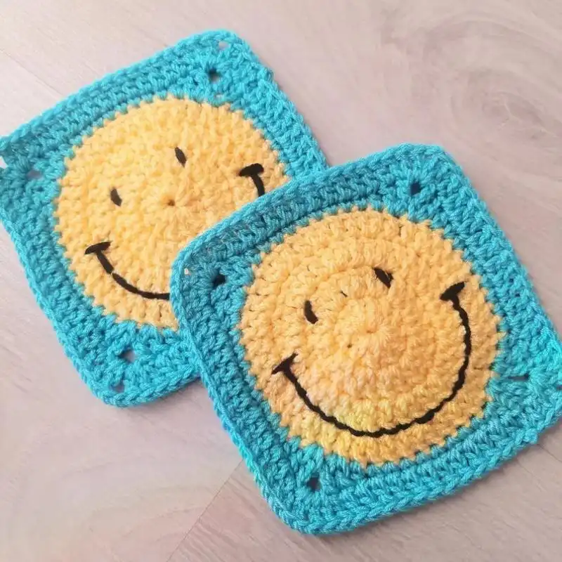 Smiley Face Granny Square