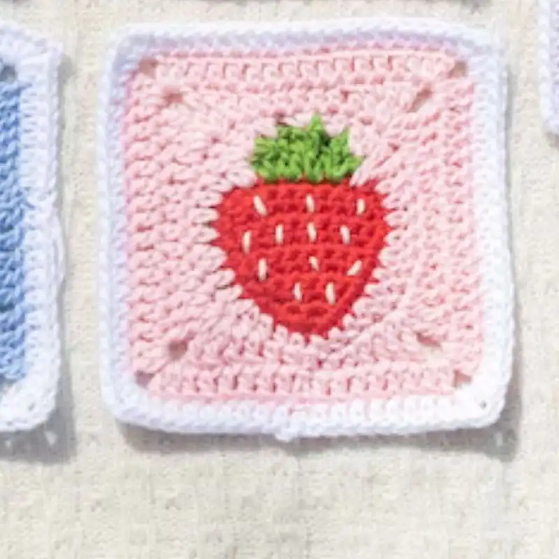 Strawberry Themed Granny Squares