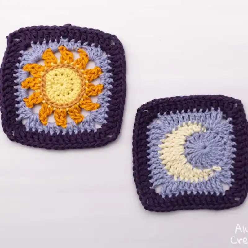 Sun And Moon Granny Square