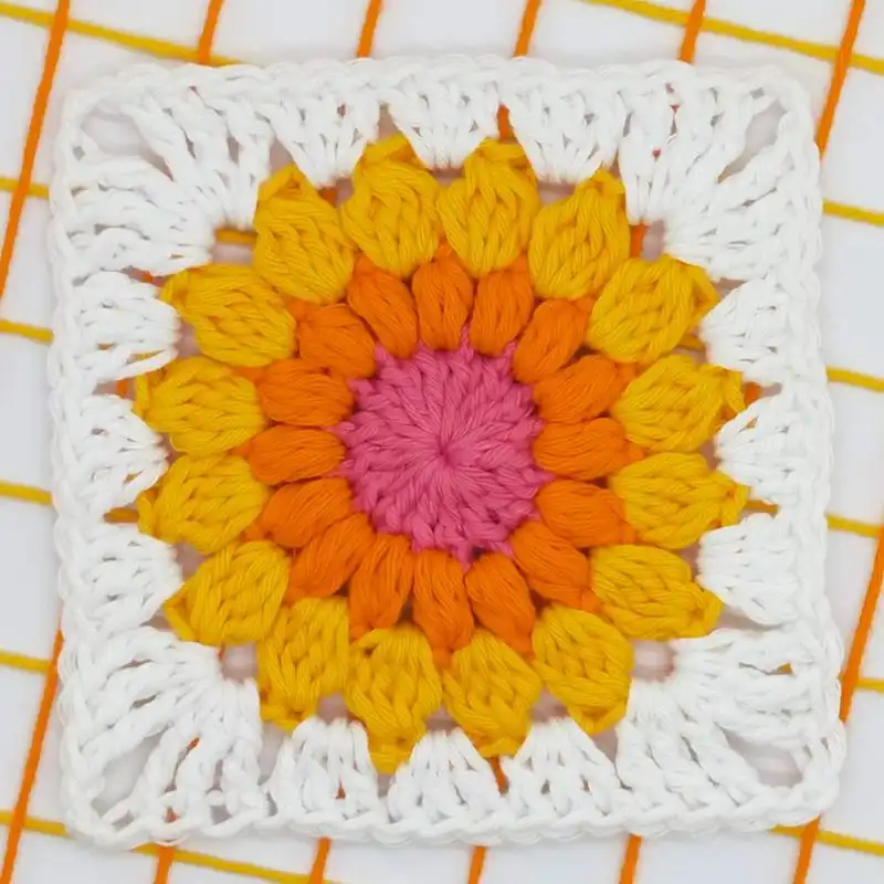 Sunburst Granny Square Crochet Pattern