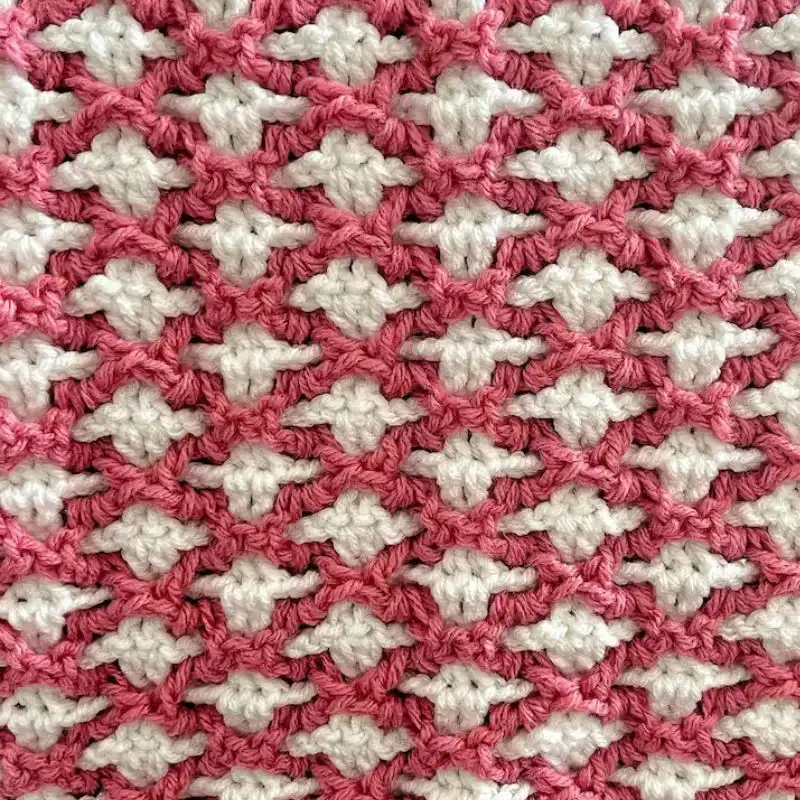 Two Color Diamond Blanket