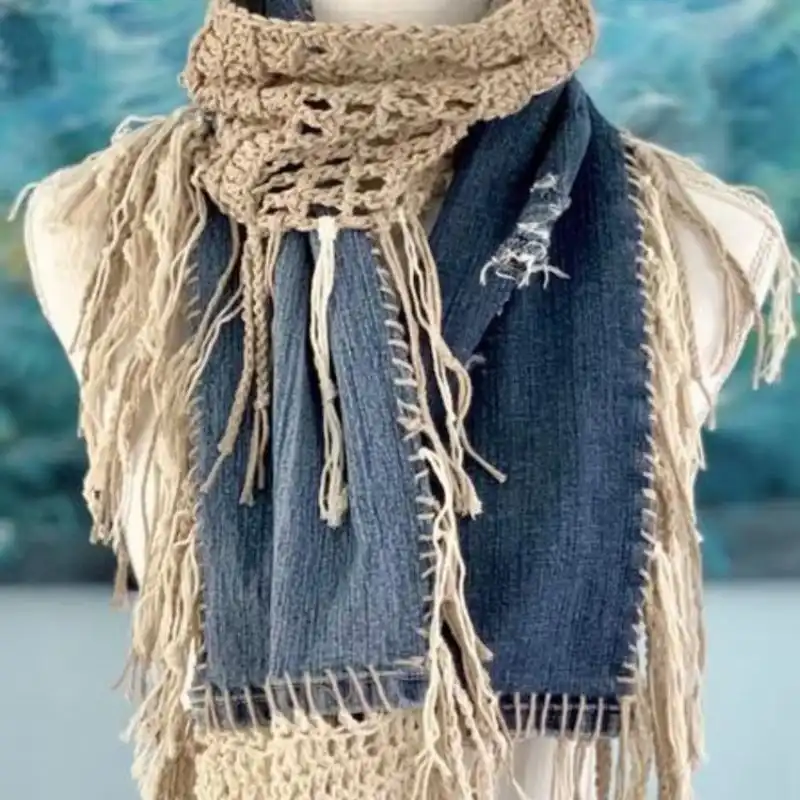 Upcycled Denim Scarf