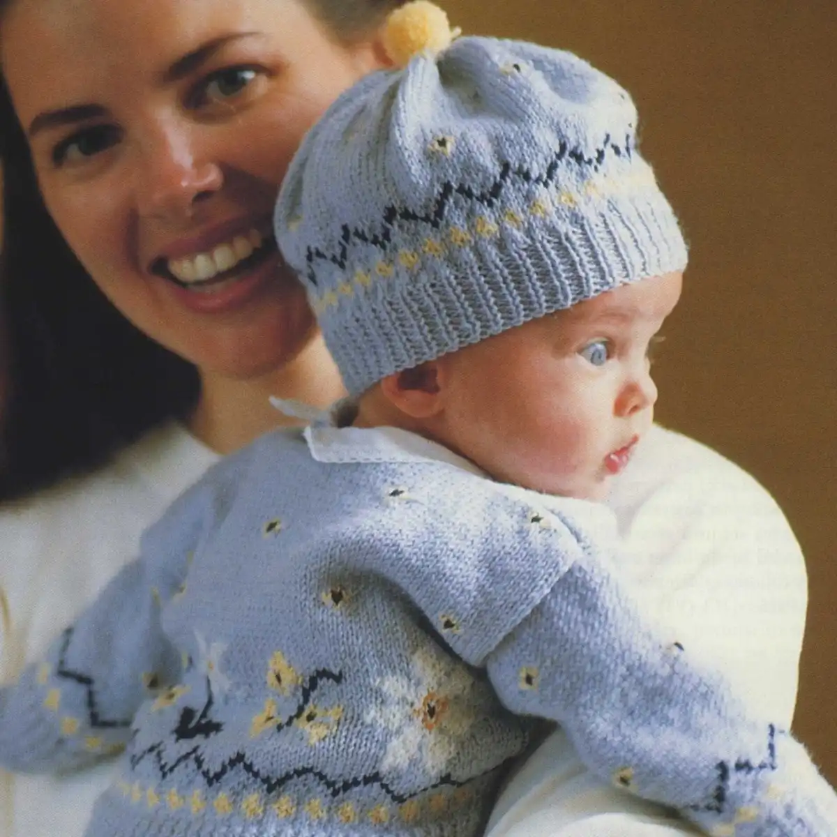 Fair Isle Cardigan And Hat For Babies