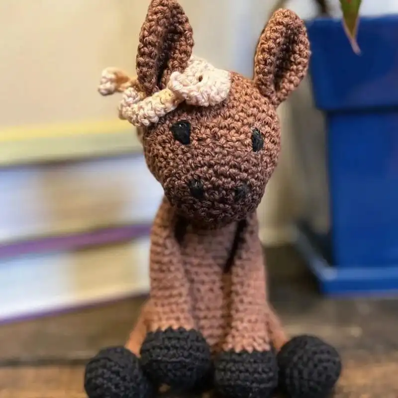 Loveable Crochet Horse Toy